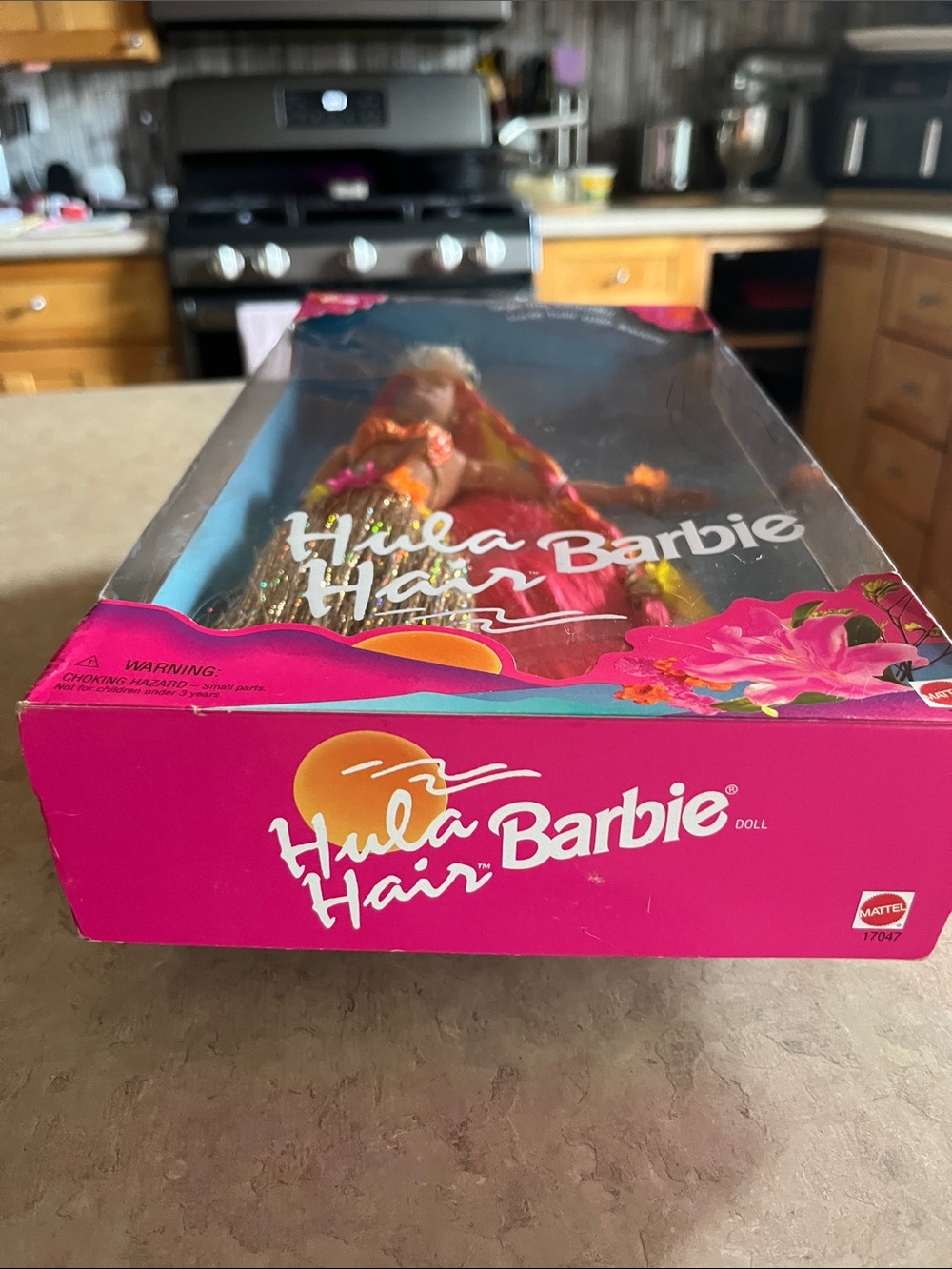 Barbie Bright Pink & Yellow Hula Hair Doll - Picture 4 of 4